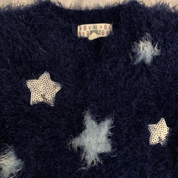 Dark blue fuzzy sweater - Picture 3 of 4